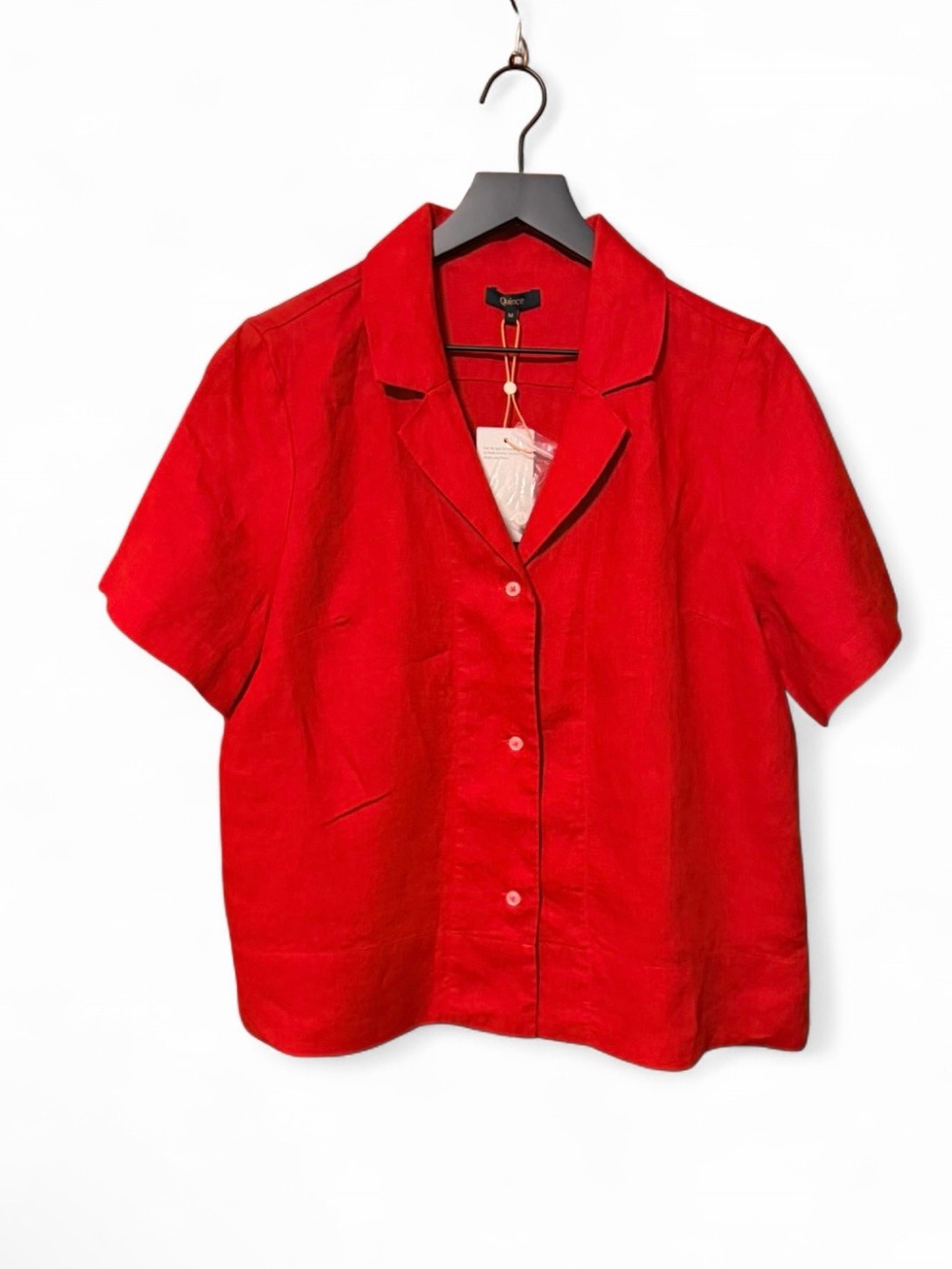 Quince Chile 100% European Linen Short Sleeve Shirt Size Medium - Picture 3 of 4